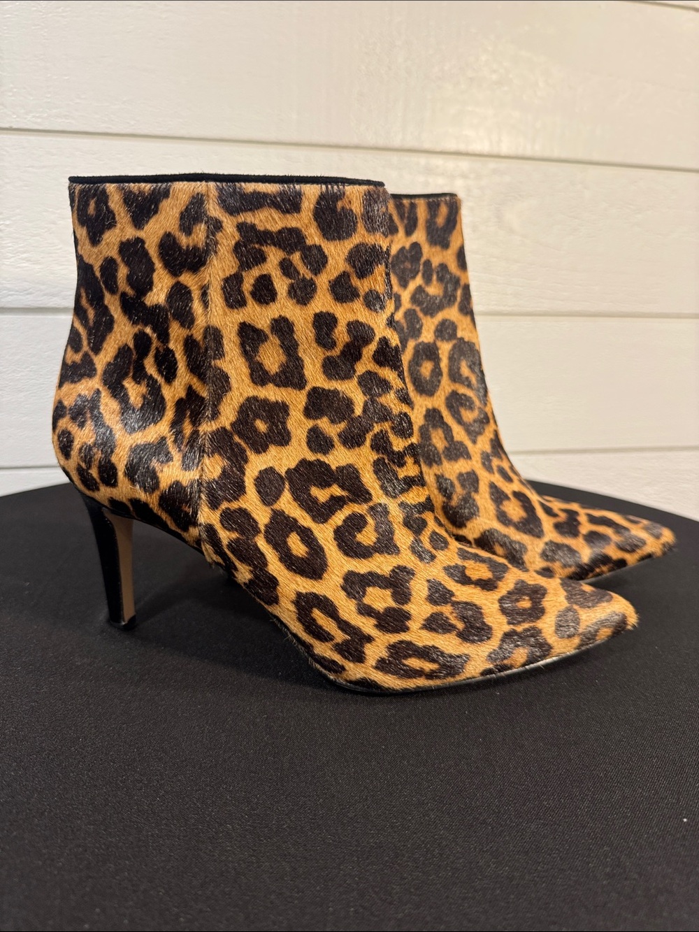 Sam Edelman Leopard Print Pointed-Toe Ankle Boots - Women's 6